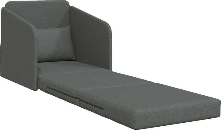 Actual product image VidaXL Floor sofa bed 2-in-1 dark grey 65x80x83 cm fabric (2 person sofa)