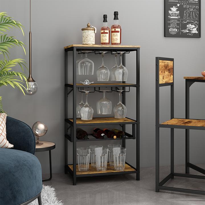 Produktbild Vichy Weinregal Vela, Eiche rustikal, mit Glashalter