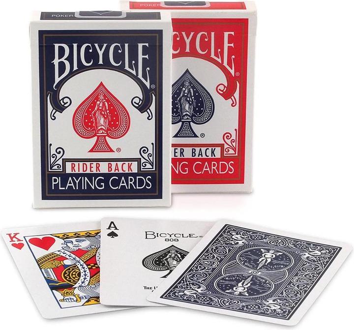 Actual product image Megagic Bicycle cards red or blue (German)