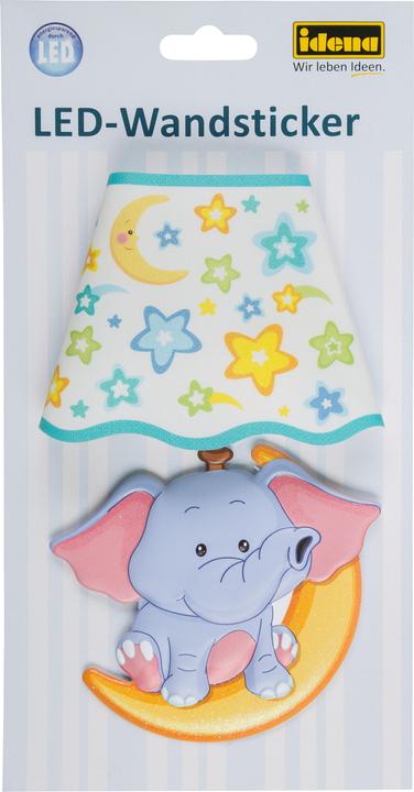 Actual product image Idena Wall Sticker Lamp Elephant, 21x13cm, LED (21 x 13 cm)