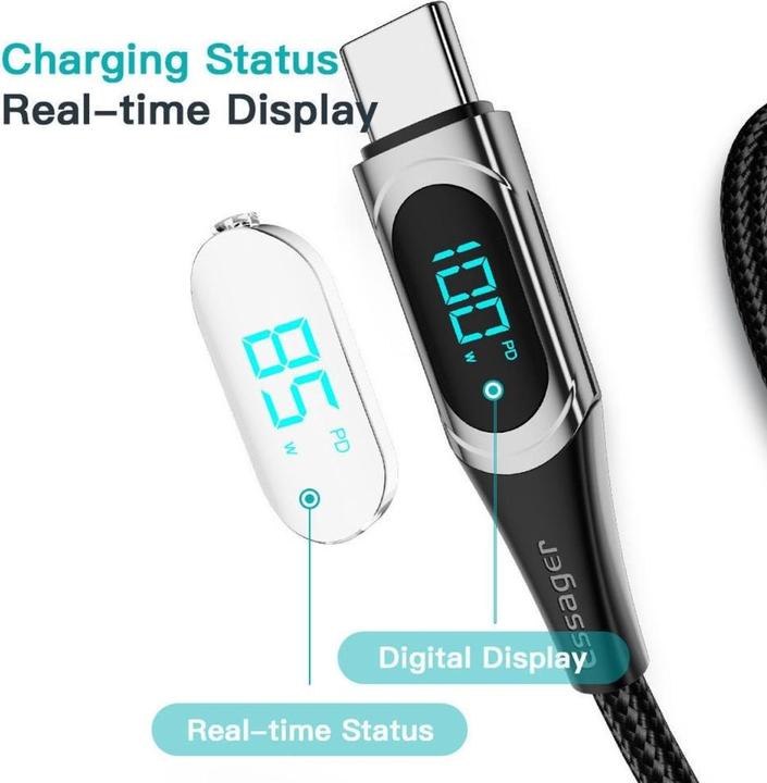 Actual product image Essager USB C — USB C (2 m, USB 3.2 Gen 1, 100 W)