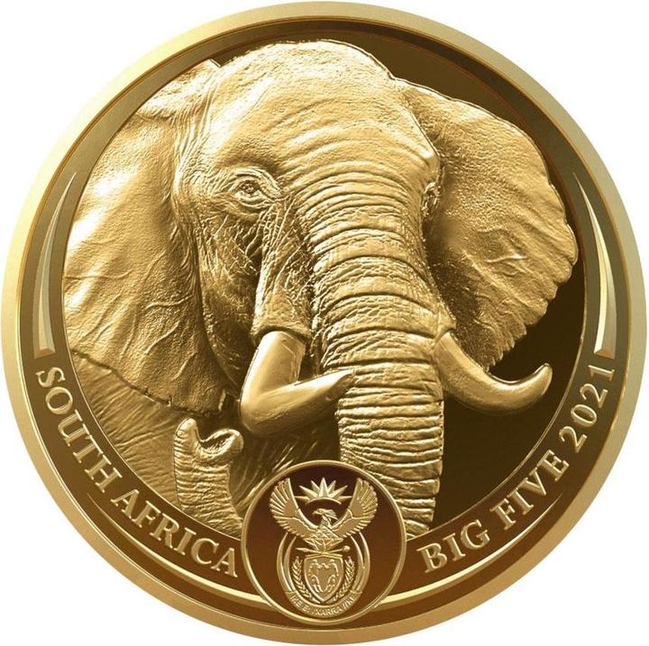 South Africa Mint Gold Elefant 1/4 oz PP - Big Five Serie II - 2021 (999.90, 2021)
