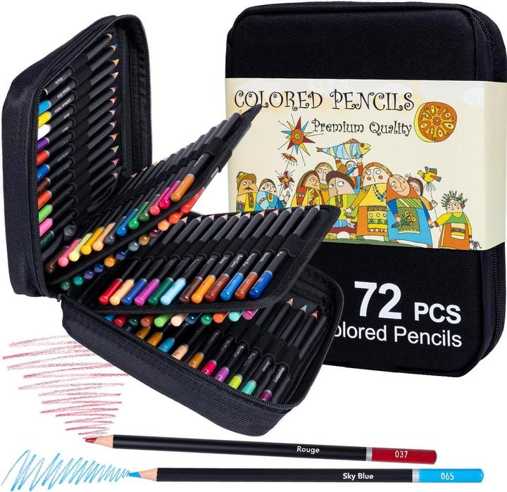 Immagine prodotto The Toy Company 72 Stück Farbstifte, Buntstifte Set für Künstler, Profis und Hobbyisten (Multicolore, 72 x)
