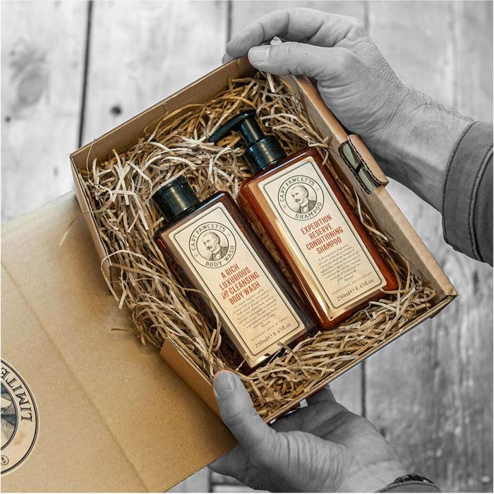 Produktbild Captain Fawcett Capt. Fawcett Care - Expedition Reserve Body Wash & Shampoo Set (Haarpflege set)