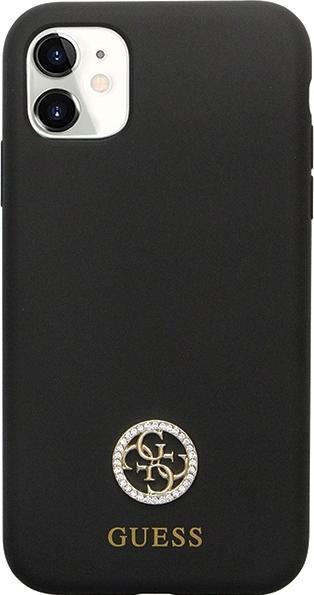Image du produit Guess GUHCN614DGPK iPhone 11 / Xr 6.1" czarny/black hardcase Silicone Logo Strass 4G (Apple iPhone 11, Apple iPhone XS)