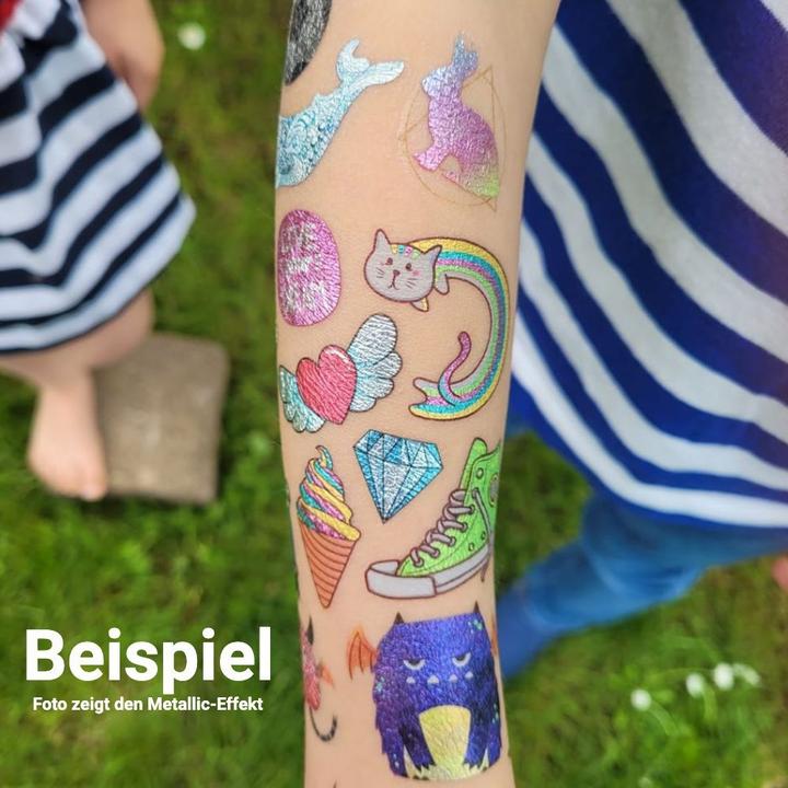 Produktbild Papierdrachen Metallic Tattoo Set 6 - Beach Vibes