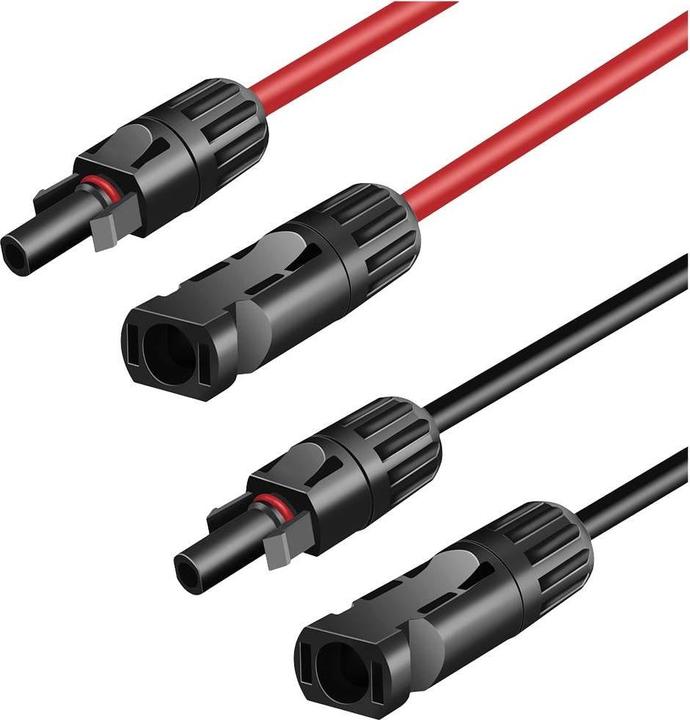 LogiLink Set di cavi di prolunga solare, da MC4/M a MC4/F, 6 mm², CU, 5 m (Cavo solare)