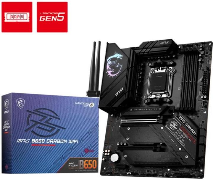 Produktbild MSI MPG B650 Carbon WIFI (AM5, AMD B650, ATX)