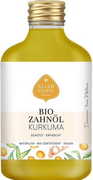Actual product image Eliah Sahil Organic Tooth Oil Turmeric (100 ml)