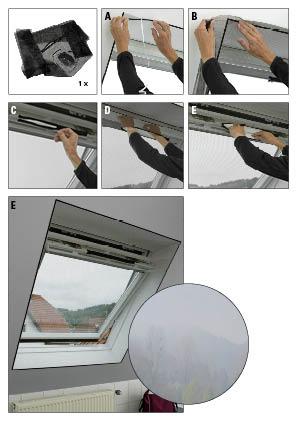 Produktbild Gardinia Insektenschutz Dachfenster Gaze (150 x 180 cm)
