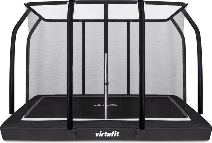 Actual product image Virtufit Premium Inground Trampoline met veiligheidsnet - Rechthoek - Zwart - 213 x 305 cm (305 cm)