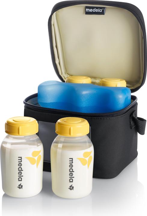 Medela Sac isotherme avec 4 biberons de lait et 1 élément réfrigérant (0.15 l)