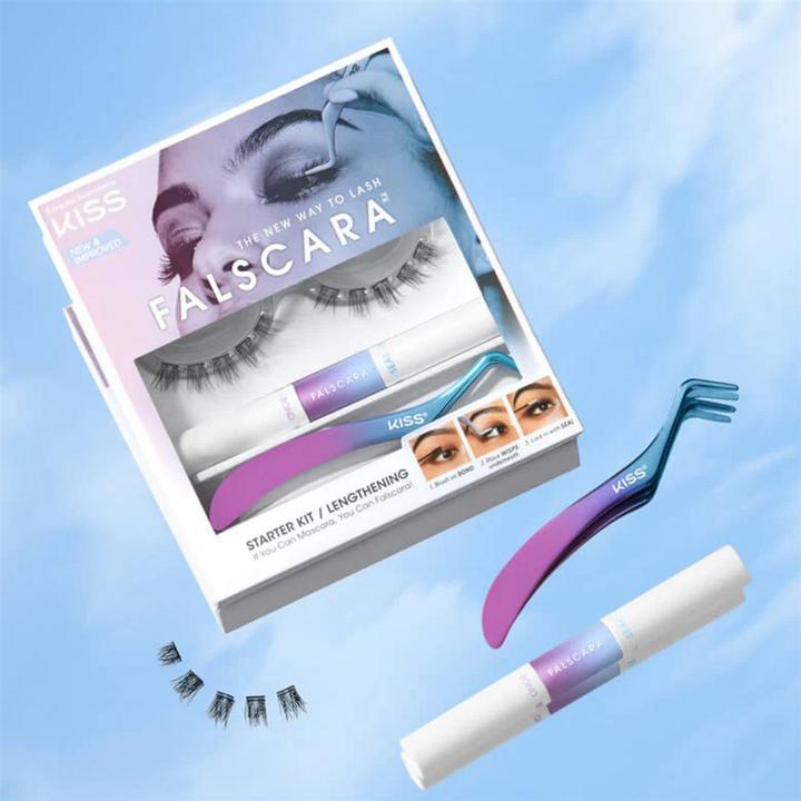 Immagine prodotto KISS Ciglia - Starter kit Falscara per l'allungamento delle ciglia (Applicatore di ciglia, Mascara, Ciglia artificiali)
