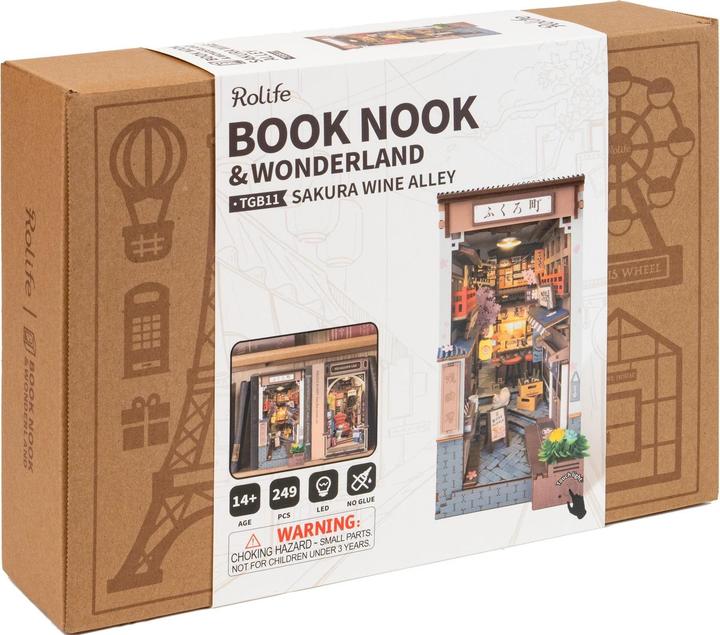 Actual product image Robotime Bausatz Sakura's Weinstrasse, Modell Art: Book Nook