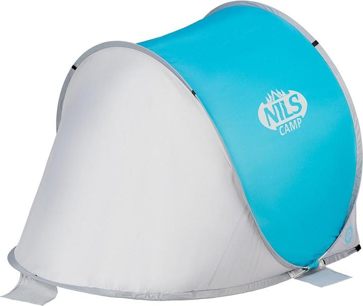 Immagine prodotto Nils Tenda da spiaggia pieghevole NC3173 blu-grigio (tenda da spiaggia, 1.85 kg)