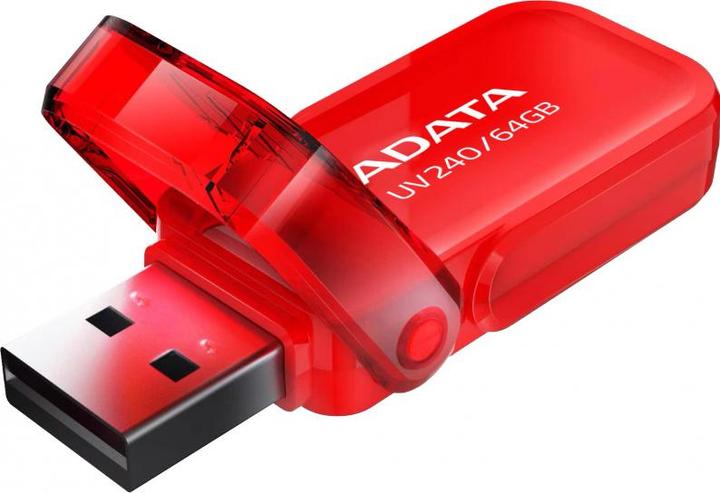 Image du produit Adata Clé USB UV240 64 Go, Rouge (64 Go, USB-A)