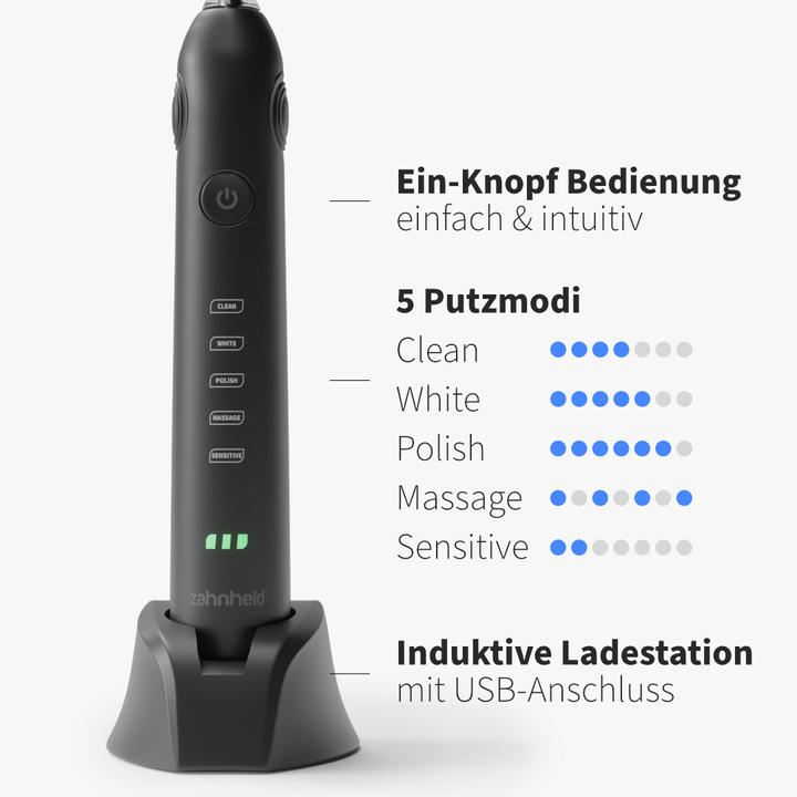 Produktbild Zahnheld Schallzahnbürste + Munddusche Weiss (Schallzahnbürste)