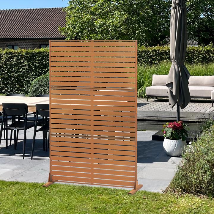 Casa.Pro Trennwand Nodepp Cortenstahl 180x120 cm Edelrost (180 x 120 x 40 cm)