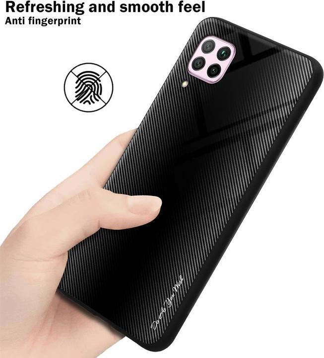 Actual product image Cadorabo TPU Striped Glass Cover (Huawei Nova 7i, Huawei P40 Lite)