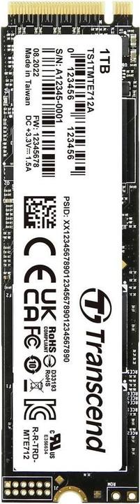 Image du produit Transcend 1TB M.2 2280 PCIe Gen4x4 NVMe 3D TLC BiC (1000 Go, M.2 2280)