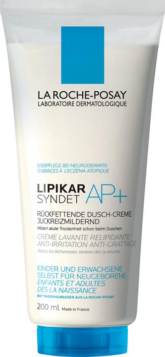 Produktbild La Roche Posay Lipikar Syndet AP+ Rückfettendes Duschgel für extrem trockene auch für neugeborene Babys und Kinder (200 ml)