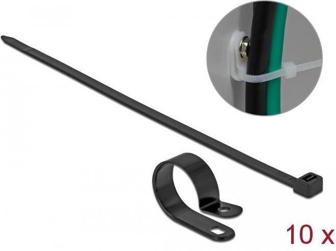 Immagine prodotto Delock Kit di fascette - 30 cm - Nero (300 mm, 10 pz.)