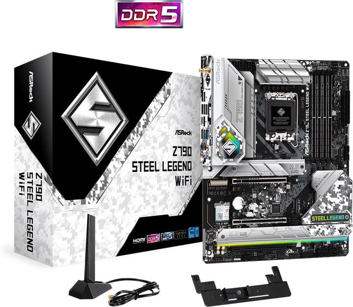 Image du produit AsRock Z790 Steel Legend WiFi (LGA 1700, Intel Z790, ATX)