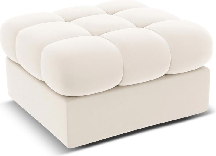 Actual product image CXL by Christian Lacroix Velvet Pouf, "Yohan", 1 Seat, 60x60x38 Made in Europe