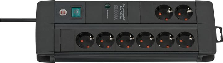 Immagine prodotto Brennenstuhl Premium-Line DUO ÜSS 8fach nero 60kA/o.Filter - 3m H05VV-F3G1,5 *EN* (8 x, CEE 7/3, 3 m)