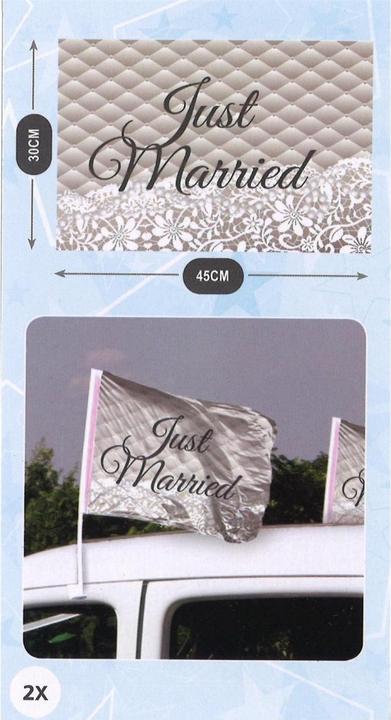 Image du produit Folat Drapeau de voiture Just Married
