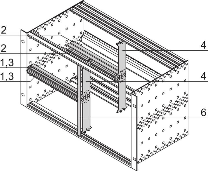 Actual product image Schroff Mixed extension as kit - EXTENSION KIT VERT 6HE 84TE