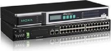 Actual product image Moxa NPORT 6650-16 - 16-port RS-232422485 to Ethernet secure terminal server, 100 to 240 VAC input