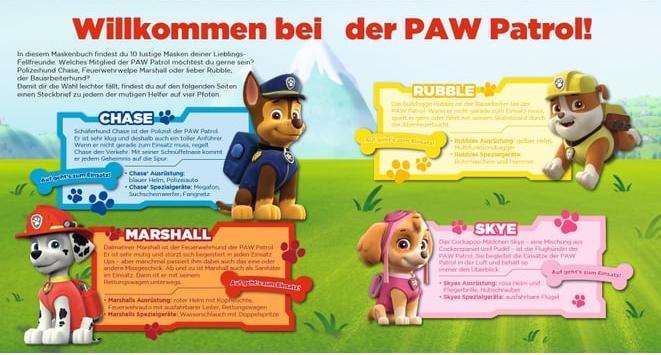 Image du produit Panini PAW Patrol: Mein Maskenbuch (Allemand, Nicole Hoffart, Eva-Regine Rauch, 2018)