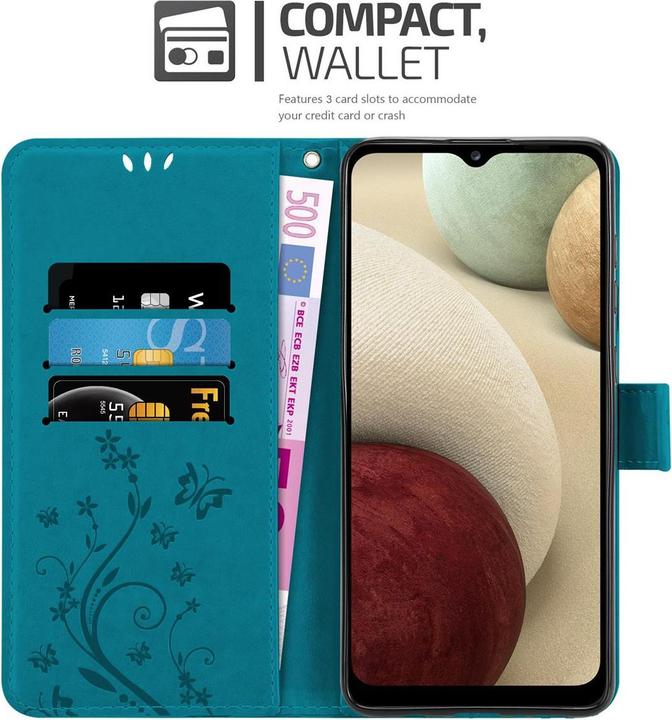 Actual product image Cadorabo Flower Book Cover (Samsung Galaxy A12)
