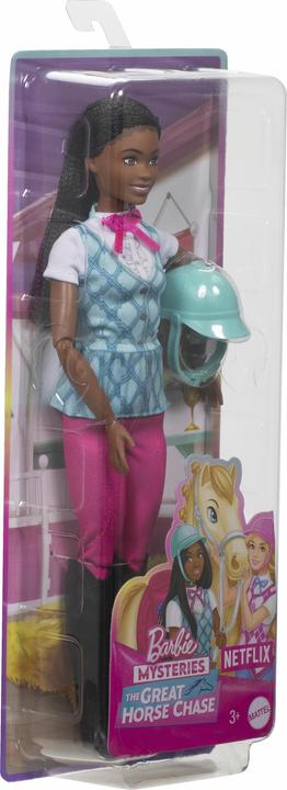 Actual product image Barbie Mysteries: The Mysterious Horse Adventure" Brooklyn" doll with riding outfit