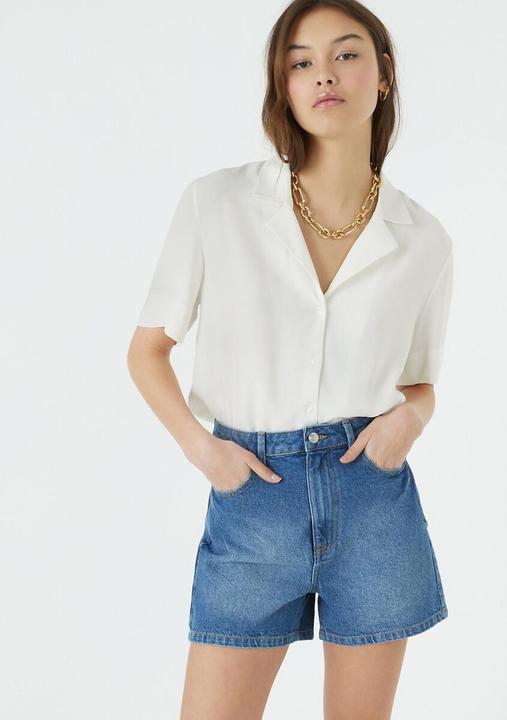 Produktbild La Redoute Collections Kurzärmelige Bluse mit Reverskragen (34)