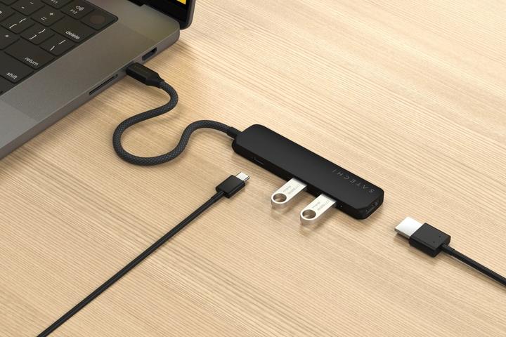 Immagine prodotto Satechi Hub multiplo Slim 4 nero (USB-C, 4 Porti)