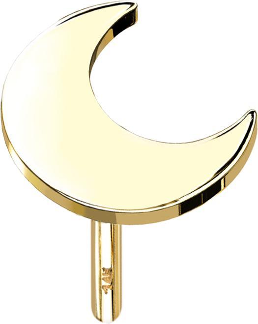 Image du produit Star Piercing Lune sans fil en or 14k (sans laiton, Or 14k)