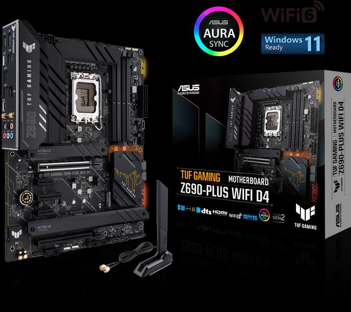Actual product image ASUS TUF Gaming Z690-Plus Wifi (LGA 1700, Intel Z690 (DDR4), ATX)