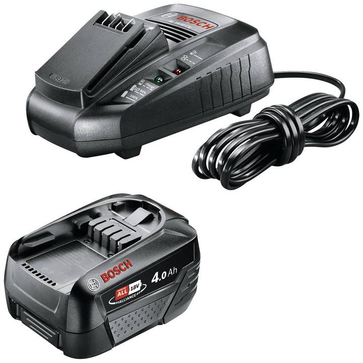 1x batterie 4.0 Ah, 1x chargeur AL 1830 CV