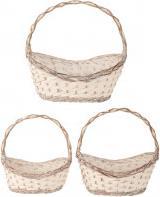 Immagine prodotto IKO Cesti in vimini bianco/grigio h=39-50cm l=35-52cm (3 x)
