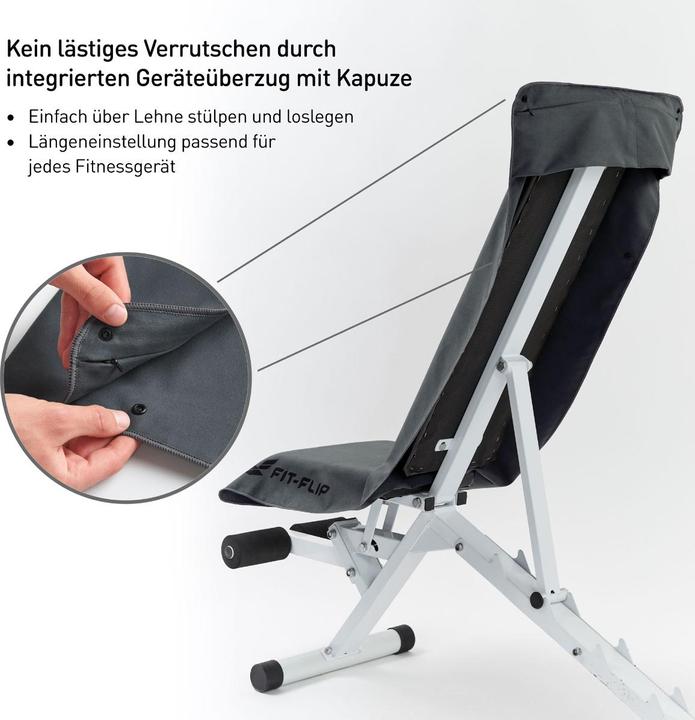Immagine prodotto Fit-Flip Fitnesshandtuch Mikrofaser mit Reissverschlusstasche 130x48cm (130 x 48 cm)