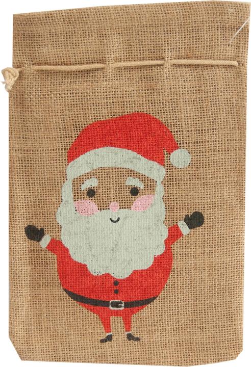 Actual product image Folia Santa Claus jute bag (Gift bag, 1 x)
