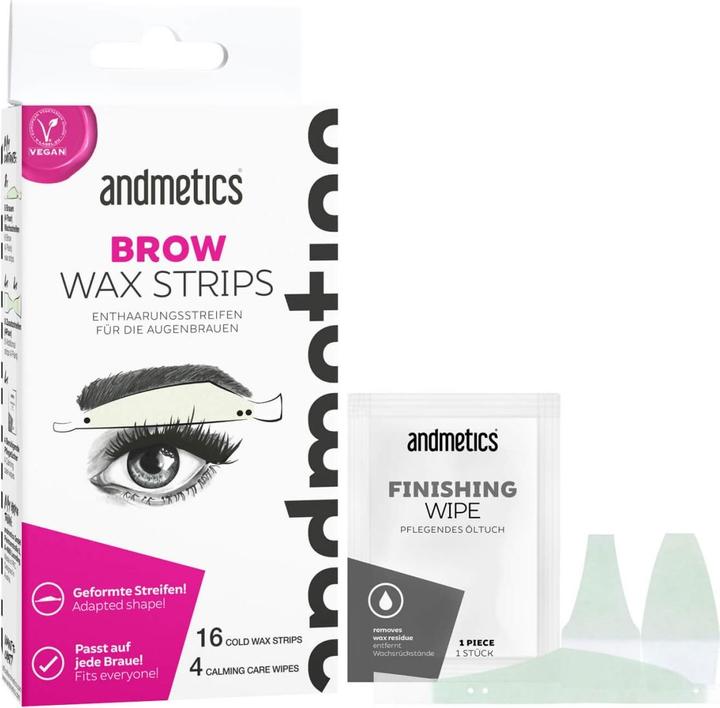 Actual product image Andmetics Brow Wax Strips Women (45 x, 45 g)