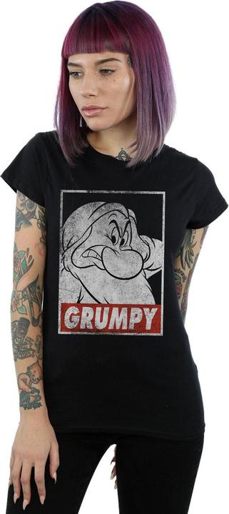 Image du produit Snow White T-shirt en coton Womens/Ladies Grumpy Poster (L)