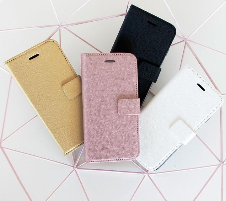 Actual product image Mobiparts Saffiano Wallet Case Samsung Galaxy S9 Gold (Samsung Galaxy S9+)