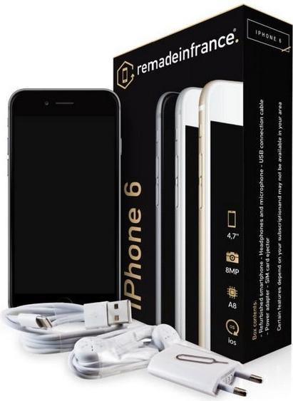 Remade iPhone 6 (64 Go, Gris sidéral, 4.70", 8 Mpx, SIM simple)