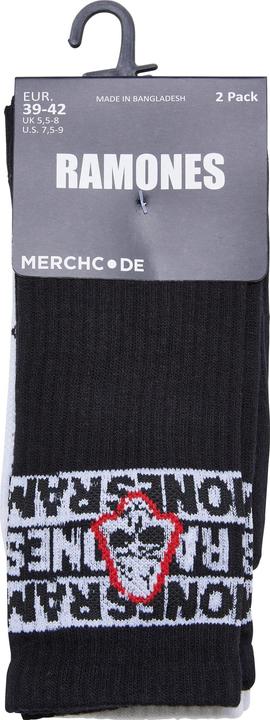 Image du produit Merchcode Ramones Skull Socks 2-Pack - 19829 (lot de 2, 47 - 50)