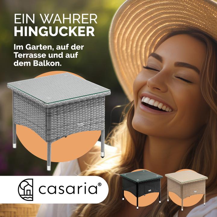 Actual product image Casaria Poly rattan garden table
