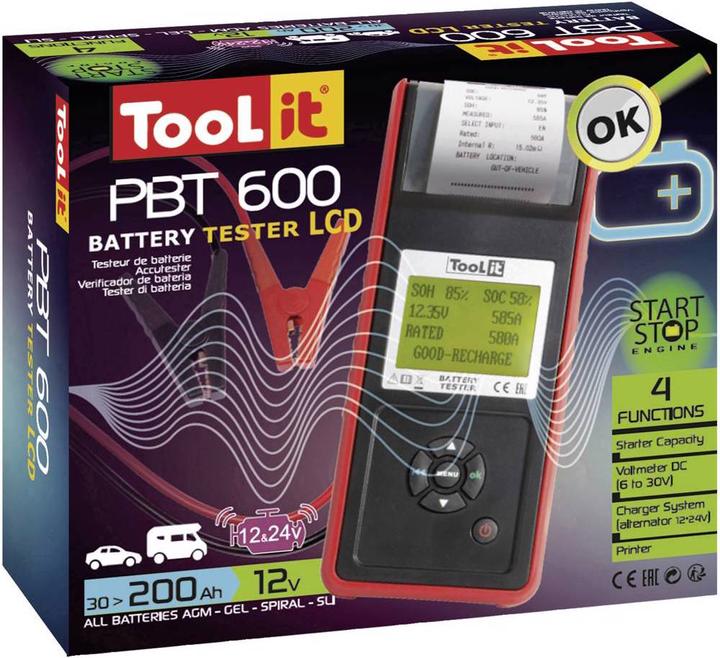 Immagine prodotto Toolit Tester elettronico professionale per batterie